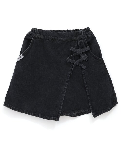 algy(アルジー)の「ラップデザインりぼんキュロット(その他パンツ・キッズ・チェック/ブラック/サックスブルー・XX-SMALL/X-SMALL/MEDIUM/SMALL)」の2枚目の写真