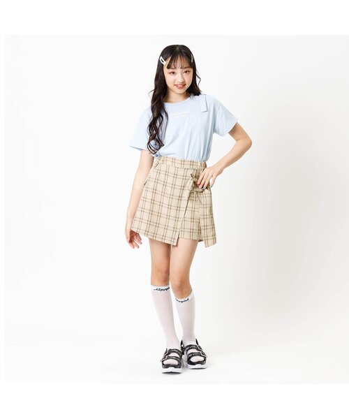 algy(アルジー)の「ラップデザインりぼんキュロット(その他パンツ・キッズ・チェック/ブラック/サックスブルー・XX-SMALL/X-SMALL/MEDIUM/SMALL)」の5枚目の写真