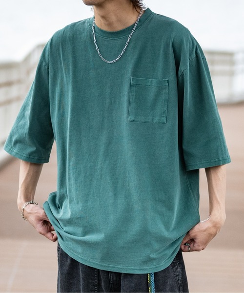 新品 Jackman 胸ポケット Tシャツ ピグメント加工 24SS Jackman / ジャックマン】JM5534PD POCKET T-SHIRT 