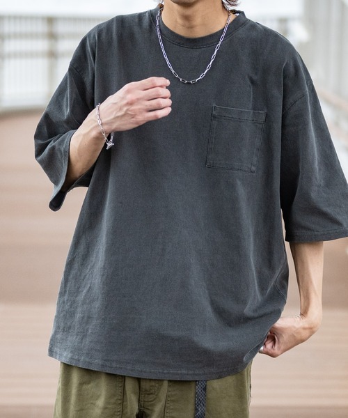 新品 Jackman 胸ポケット Tシャツ ピグメント加工 24SS Jackman / ジャックマン】JM5534PD POCKET T-SHIRT 