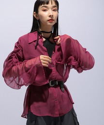 HARE | ギャザーワイドシアーシャツ(HARE)(シャツ/ブラウス)