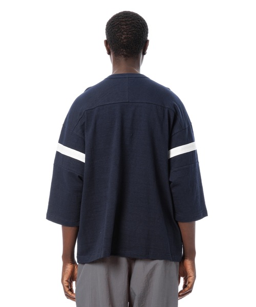 フットボールティーシャツ フットT football tee 70s 80s 70s vintage yellow × blue football tee