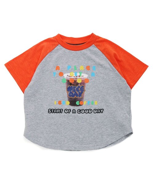 BREEZE（ブリーズ）の「フードフォトTシャツ（Tシャツ/カットソー・キッズ・ブラック/オレンジ/イエロー・80/90/100/110/120/130/140）」の3枚目の写真