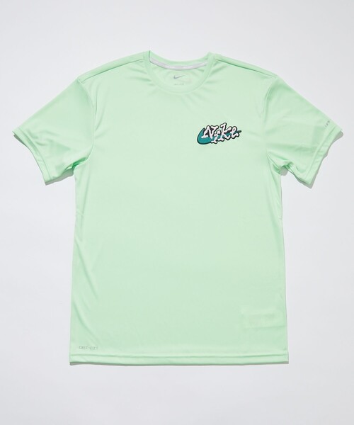 NIKE(ナイキ)の「NIKE/ナイキ 【国内FREAK'S STORE限定】EXCLUSIVE 水陸両用 RASH GUARD S/S TEE /ラッシュガード ショートスリーブTシャツ(Tシャツ/カットソー・メンズ・ネイビー/ホワイト/グリーン/ブラック・SMALL/MEDIUM/LARGE/X-LARGE)」の3枚目の写真