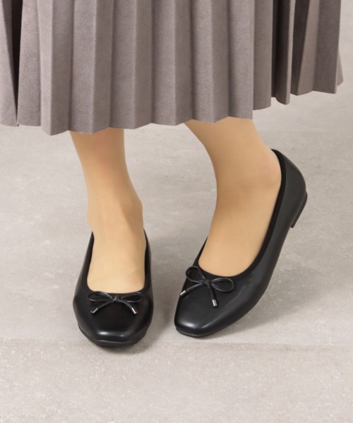 fuwaraku(フワラク)の「【fuwaraku】 幅広 3E 防水 バレエパンプス <1.0cmヒール> 【22.0cm~25.0cm】(パンプス・レディース・ブラック/アイボリー・22.0cm/22.5cm/23.0cm/23.5cm/24.5cm/24.0cm/25.0cm)」の7枚目の写真