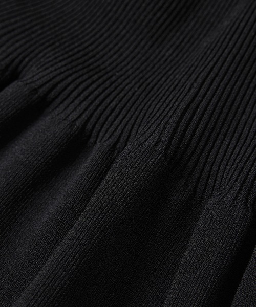 ROPÉ♡ロペ　ペプラム春ニットトップス　ブラック　ウォッシャブル セール】【洗える】ウォッシャブルペプラムニットTEE（ニット