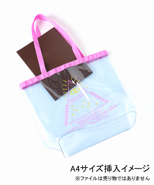 POLeR（ポーラー）の「POLeR / ポーラー 別注 PVC BAG（トートバッグ・メンズ・チャコールグレー・FREE）」の8枚目の写真