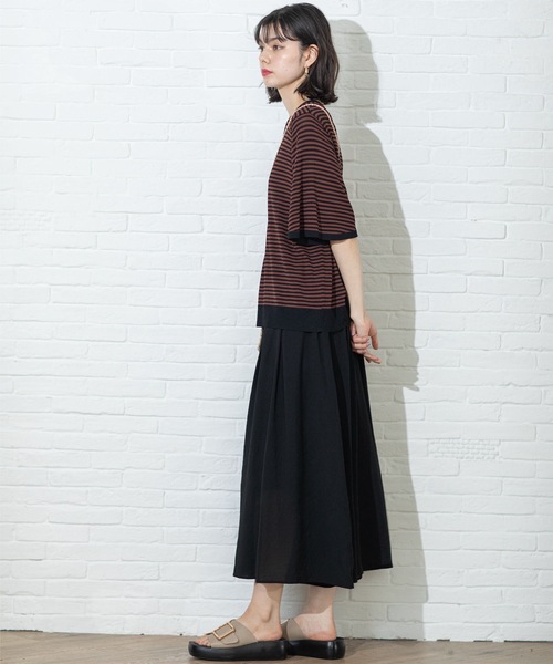 OPAQUE.CLIP（オペークドットクリップ）の「◆イージーガウチョパンツ【洗濯機洗い可】（その他パンツ・レディース・グリーン/ブラック/チャコールグレー・40/38/42）」の12枚目の写真