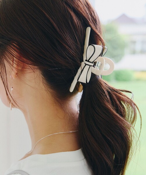 ツイストリボンデザインバンスクリップ（バレッタ/ヘアクリップ
