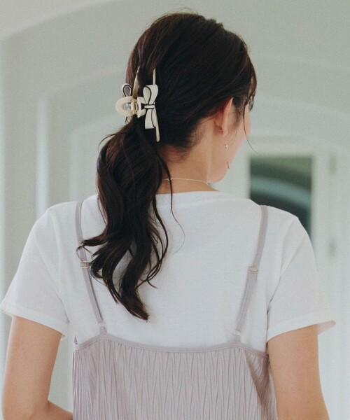 ツイストリボンデザインバンスクリップ（バレッタ/ヘアクリップ