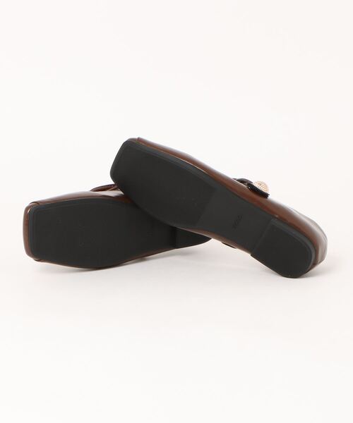 shoes365(シューズスリーシックスファイヴ)の「【shoes365】藤のようなデザインのストラップスクエアトゥフラットシューズ(その他シューズ・レディース・ブラック/オフホワイト/ブラウン・24.5cm/24.0cm/23.5cm/23.0cm/22.5cm/25.0cm)」の5枚目の写真