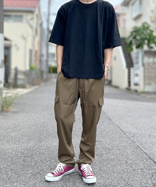 BEATJIVE(ビートジャイブ)の「カーゴパンツ メンズ 接触冷感 イージーパンツ ジョガーパンツ ウエストゴム(カーゴパンツ・メンズ・アイボリー/ブラック/カーキ・LARGE/MEDIUM)」の5枚目の写真