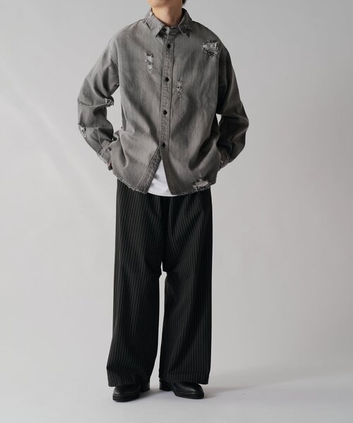 【セール】グランジデニムシャツ（シャツ/ブラウス）｜Lui's（ルイス）