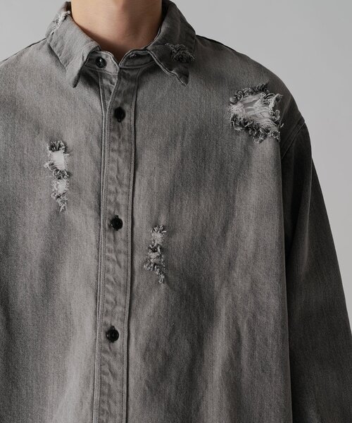 【セール】グランジデニムシャツ（シャツ/ブラウス）｜Lui's（ルイス）