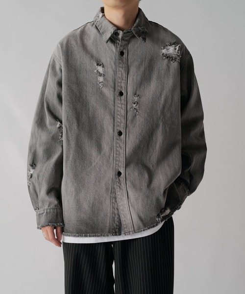 【セール】グランジデニムシャツ（シャツ/ブラウス）｜Lui's（ルイス）