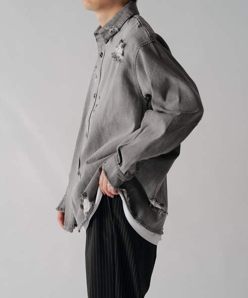 【セール】グランジデニムシャツ（シャツ/ブラウス）｜Lui's（ルイス）