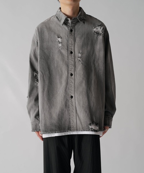 【セール】グランジデニムシャツ（シャツ/ブラウス）｜Lui's（ルイス）