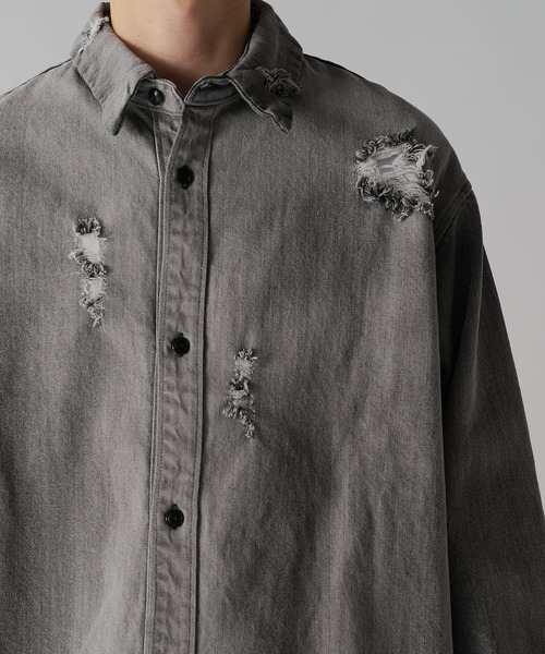 【セール】グランジデニムシャツ（シャツ/ブラウス）｜Lui's（ルイス）