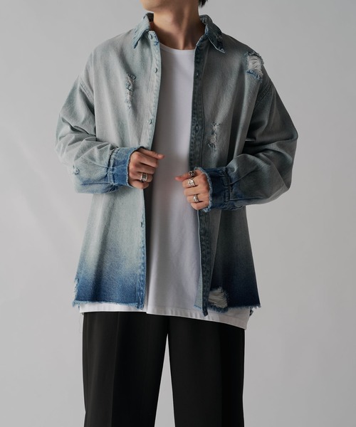 【セール】グランジデニムシャツ（シャツ/ブラウス）｜Lui's（ルイス）
