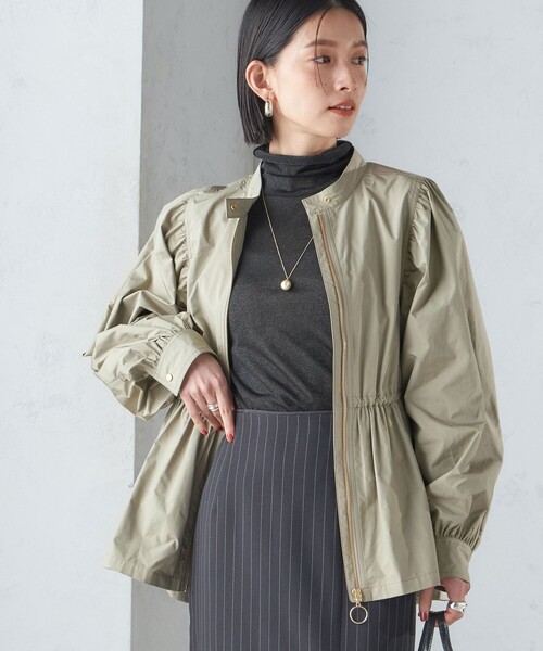 Theory 22ss ジップアップレザージャケット ベージュ（Theory 22ss 脱 