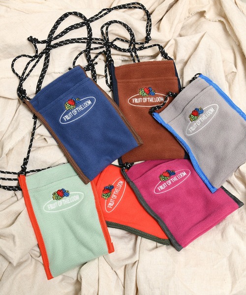 FRUIT OF THE LOOM(フルーツオブザルーム)の「【FRUIT OF THE LOOM】FREECE SHOULDER BAG/ショルダーバッグ/フリース(ショルダーバッグ・メンズ・グリーン/オレンジ/グレー/ネイビー/ピンク/ブラウン・FREE)」の8枚目の写真