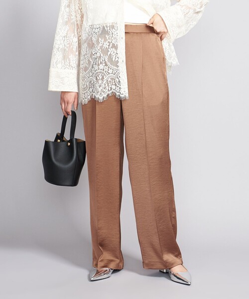 BEAUTY&YOUTH UNITED ARROWS（ビューティーアンドユースユナイテッドアローズ）の「サテン タック パンツ（その他パンツ・レディース・ブラウン/ブラック/ナチュラル・S/M）」の3枚目の写真