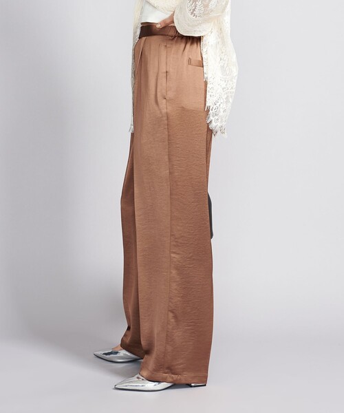 BEAUTY&YOUTH UNITED ARROWS（ビューティーアンドユースユナイテッドアローズ）の「サテン タック パンツ（その他パンツ・レディース・ブラウン/ブラック/ナチュラル・S/M）」の8枚目の写真