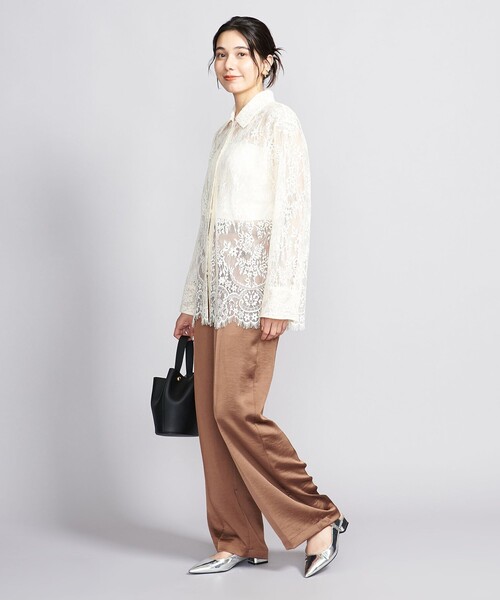 BEAUTY&YOUTH UNITED ARROWS（ビューティーアンドユースユナイテッドアローズ）の「サテン タック パンツ（その他パンツ・レディース・ブラウン/ブラック/ナチュラル・S/M）」の10枚目の写真