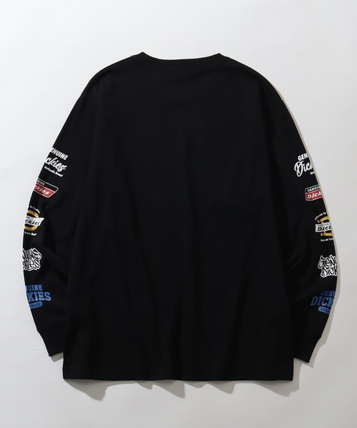 Dickies(ディッキーズ)の「【GENUINE DICKIES/ジェニュインディッキーズ】スリーブロゴデザイン ロングスリーブTシャツ(Tシャツ/カットソー・メンズ・ホワイト/ネイビー/ブラック系その他/ブラック・M/XL/L)」の6枚目の写真