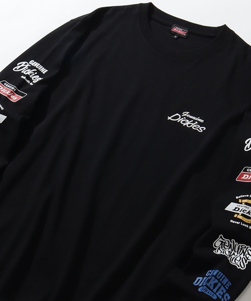 Dickies(ディッキーズ)の「【GENUINE DICKIES/ジェニュインディッキーズ】スリーブロゴデザイン ロングスリーブTシャツ(Tシャツ/カットソー・メンズ・ホワイト/ネイビー/ブラック系その他/ブラック・M/XL/L)」の13枚目の写真
