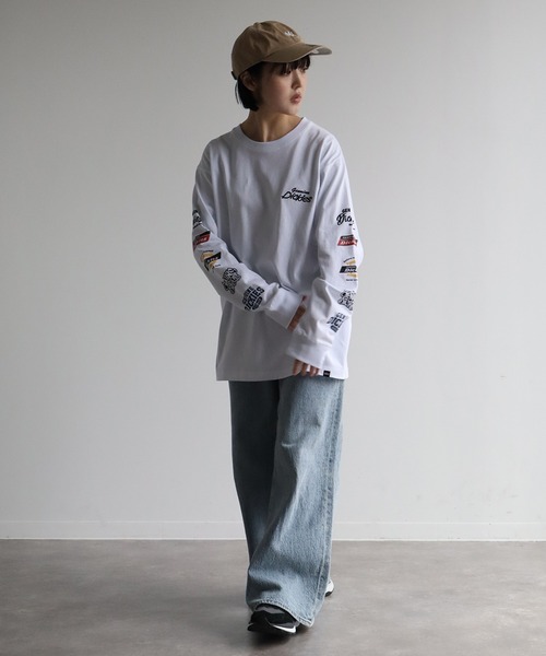 Dickies(ディッキーズ)の「【GENUINE DICKIES/ジェニュインディッキーズ】スリーブロゴデザイン ロングスリーブTシャツ(Tシャツ/カットソー・メンズ・ホワイト/ネイビー/ブラック系その他/ブラック・M/XL/L)」の11枚目の写真