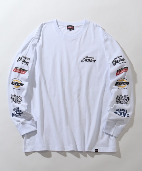 Dickies(ディッキーズ)の「【GENUINE DICKIES/ジェニュインディッキーズ】スリーブロゴデザイン ロングスリーブTシャツ(Tシャツ/カットソー・メンズ・ホワイト/ネイビー/ブラック系その他/ブラック・M/XL/L)」の5枚目の写真