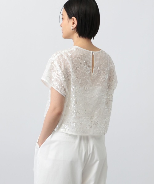 A part by（アパートバイ）の「スパンコールTEE（Tシャツ/カットソー・レディース・オフホワイト/ブラック/ライトピンク・FREE）」の9枚目の写真