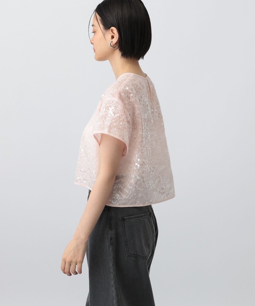A part by（アパートバイ）の「スパンコールTEE（Tシャツ/カットソー・レディース・オフホワイト/ブラック/ライトピンク・FREE）」の15枚目の写真