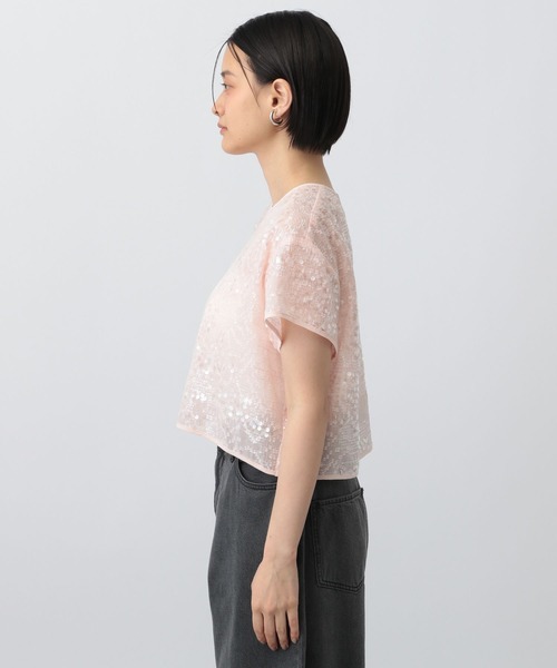 A part by（アパートバイ）の「スパンコールTEE（Tシャツ/カットソー・レディース・オフホワイト/ブラック/ライトピンク・FREE）」の17枚目の写真