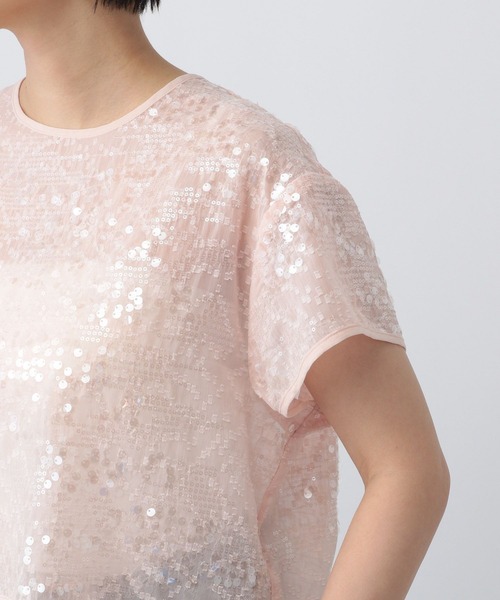 A part by（アパートバイ）の「スパンコールTEE（Tシャツ/カットソー・レディース・オフホワイト/ブラック/ライトピンク・FREE）」の20枚目の写真