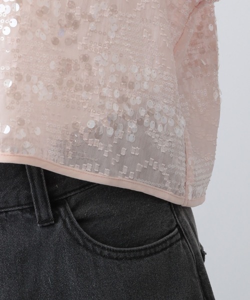 A part by（アパートバイ）の「スパンコールTEE（Tシャツ/カットソー・レディース・オフホワイト/ブラック/ライトピンク・FREE）」の21枚目の写真