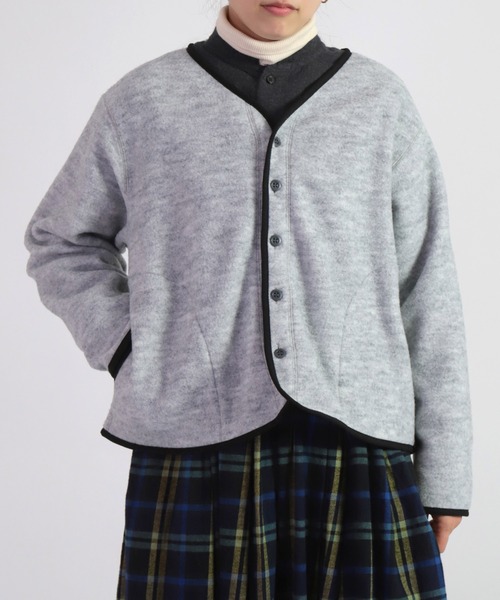 【セール】[D.M.G. / ディーエムジー] JACKALLテリーナップ ボアカーディガン（ノーカラージャケット）｜D.M.G.（ドミンゴ）