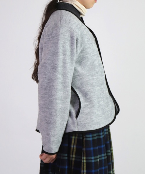 【セール】[D.M.G. / ディーエムジー] JACKALLテリーナップ ボアカーディガン（ノーカラージャケット）｜D.M.G.（ドミンゴ）