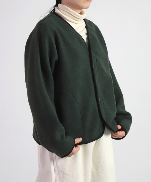 【セール】[D.M.G. / ディーエムジー] JACKALLテリーナップ ボアカーディガン（ノーカラージャケット）｜D.M.G.（ドミンゴ）