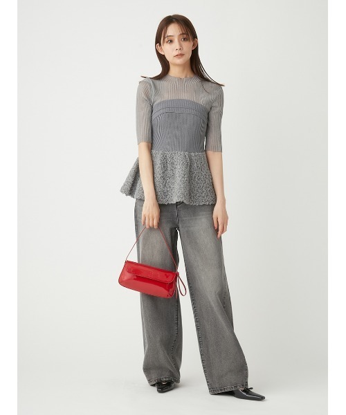 FRAY I.D(フレイアイディー)の「ハイウエストワイドデニムパンツ FRAY I.D(フレイアイディー)の「ハイウエストワイドデニムパンツ