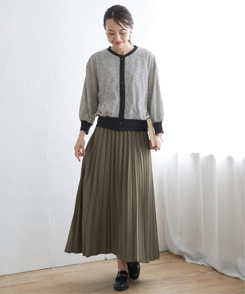 ikka（イッカ）の「シャドーボーダーカーディガン（カーディガン/ボレロ・レディース・ブラック/オフホワイト/マスタード・L/M/S）」の13枚目の写真