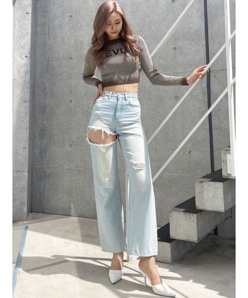 GYDA(ジェイダ)の「AEVUMグラデーションニットトップス(ニット/セーター・レディース・ブラウン/ブラック/アイボリー・FREE)」の11枚目の写真