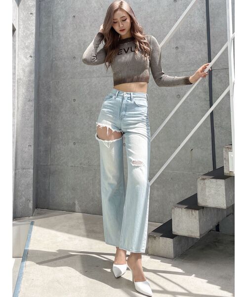 GYDA(ジェイダ)の「AEVUMグラデーションニットトップス(ニット/セーター・レディース・ブラウン/ブラック/アイボリー・FREE)」の12枚目の写真