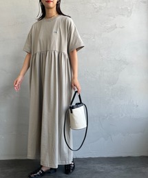 [TOWN CRAFT/タウンクラフト・THE FOX/ザフォックス] 別注 ウエスト切り替え マキシ丈ギャザーワンピース