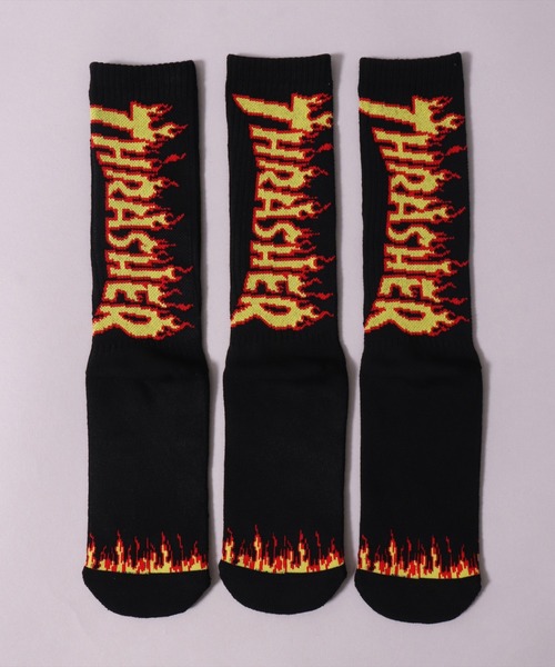 THRASHER（スラッシャー）の「(LF)【THRASHER】【3足セット】バックロゴ ジャガード クルーソックス（ソックス/靴下・メンズ・その他1/ホワイト系1/ブラック系1/その他2/ホワイト系2/ブラック系2・25～27cm）」の21枚目の写真