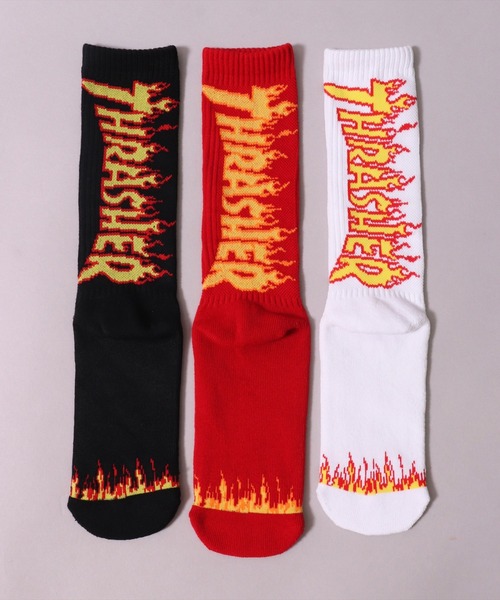 THRASHER（スラッシャー）の「(LF)【THRASHER】【3足セット】バックロゴ ジャガード クルーソックス（ソックス/靴下・メンズ・その他1/ホワイト系1/ブラック系1/その他2/ホワイト系2/ブラック系2・25～27cm）」の22枚目の写真