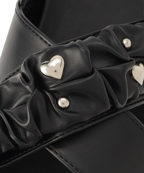 cs T&P(シーエスティーアンドピー)の「厚底ハートスタッズスポサン(サンダル・レディース・ブラック/アイボリー・S/M/L/LL)」の13枚目の写真
