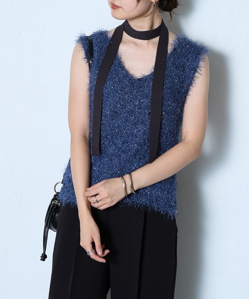 COLONY 2139（コロニートゥーワンスリーナイン）の「ラメフリンジベスト（ベスト・レディース・グレー/ブルー/アイボリー/ブラック・FREE）」の21枚目の写真