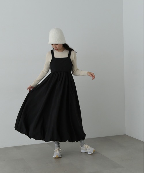 N.（N. Natural Beauty Basic）（エヌエヌナチュラルビューティーベーシック）の「◆スリーブデザインリブニット（ニット/セーター・レディース・ライトグリーン/オフホワイト/チャコールグレー・MEDIUM）」の8枚目の写真